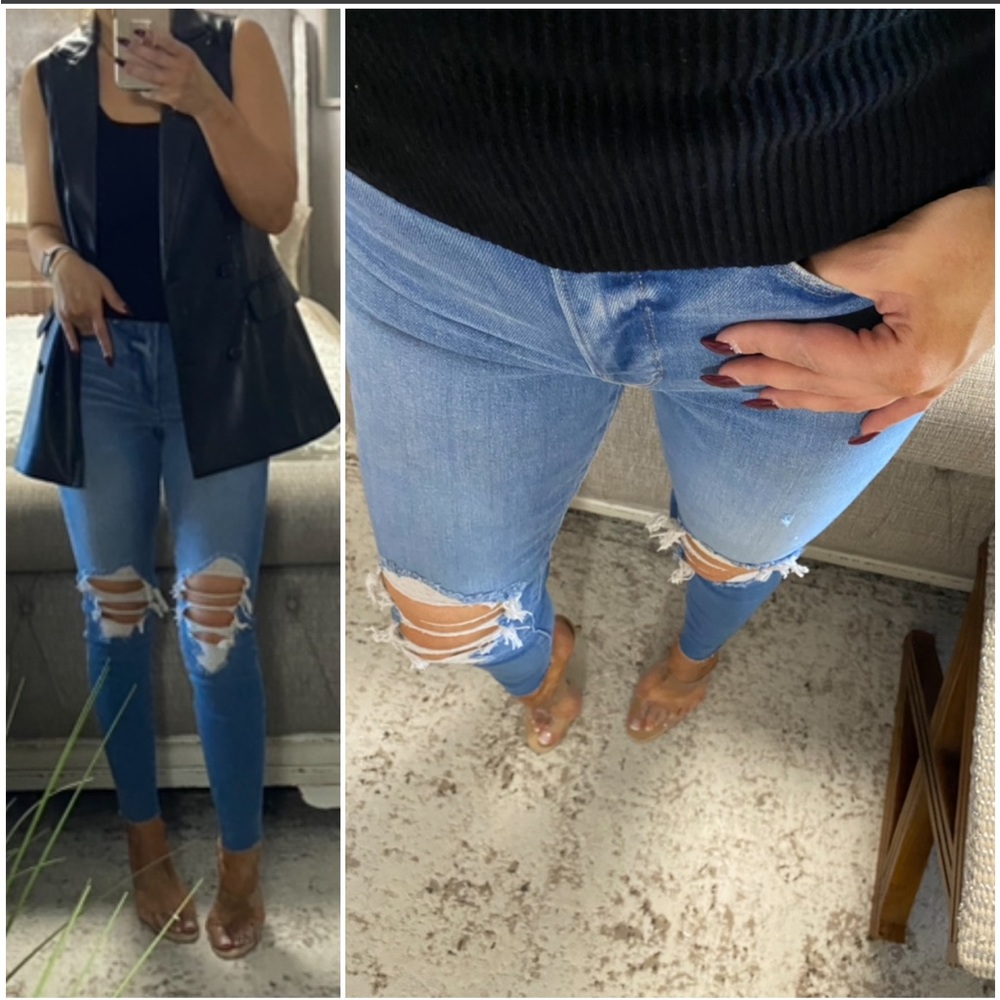 New🍂Gorgeous indigo distressed jeans
